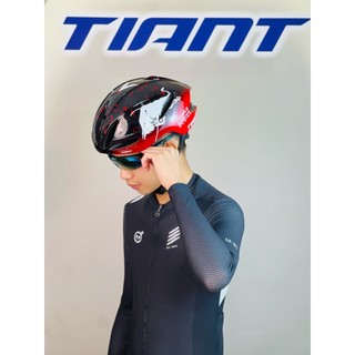 ( Kèm túi đựng nón và hộp ) Nón xe đạp thể thao Tiant D03 màu Red Bull Oracle chính hãng