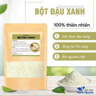 Bột đậu xanh rang thơm 100g, nguyên chất, nghiền mịn, dùng đắp mặt, pha uống, bổ sung chất xơ
