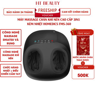 Máy massage chân cao cấp khí nén kèm nhiệt Homedics FMS-360 HT Beauty Nhập Khẩu Mỹ
