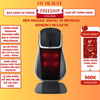 Đệm ghế massage toàn thân cổ vai gáy HoMedics MCS-847HJ công nghệ Shiatsu 3D nhiệt hồng ngoại