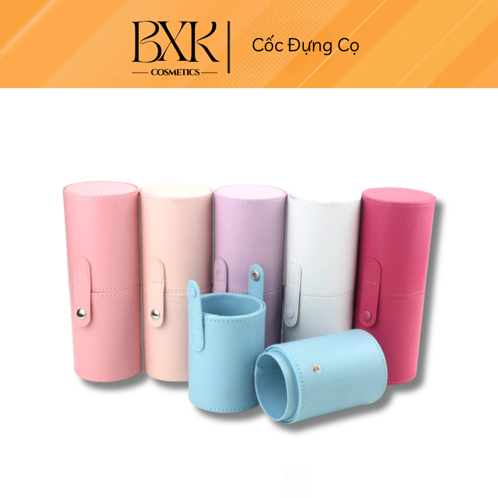 Hộp Đựng Cọ Trang Điểm Cốc Đựng Cọ Trang Điểm Chất Liệu Da PU An Toàn Đa Năng Tiện Lợi BXK COSMETICS