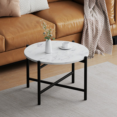 Bàn trà sofa 2 tầng mặt đá gamble phong cách hiện đại thương hiệu IGA - GM15