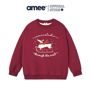  Áo Sweater Nỉ Lông Cáo Form Rộng Amee Studio  Through The Snow 