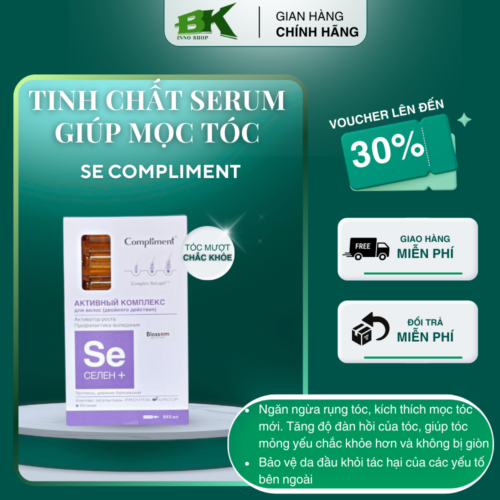 Tinh Chất Serum Giúp Mọc Tóc SE Compliment Hỗ Trợ Ngăn Ngừa Rụng Tóc, Kích Thích Mọc Tóc, Tăng Độ Đàn Hồi Tóc | BK INNO
