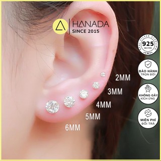 HOA TAI NỤ ĐÁ BẠC TA TỪ 2-5MM GIÁ TỐT L3 0397