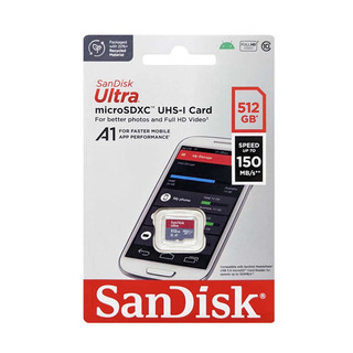 Thẻ nhớ microsdxc sandisk ultra a1 512gb class 10 u1 đọc 150mb/s ghi 35mb/s hỗ trợ video 2k