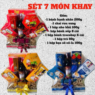 sét quà tết 7 món khay sỉ