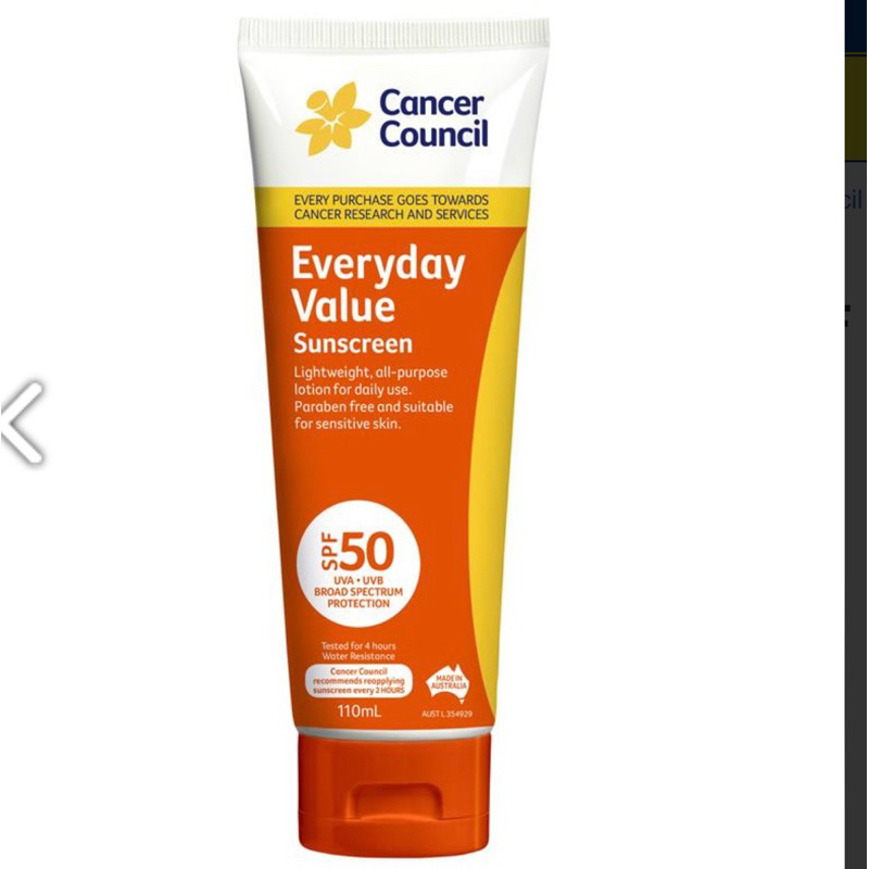 Kem chống nắng Cancer Council Everyday Value Suúncreen 110ml.
