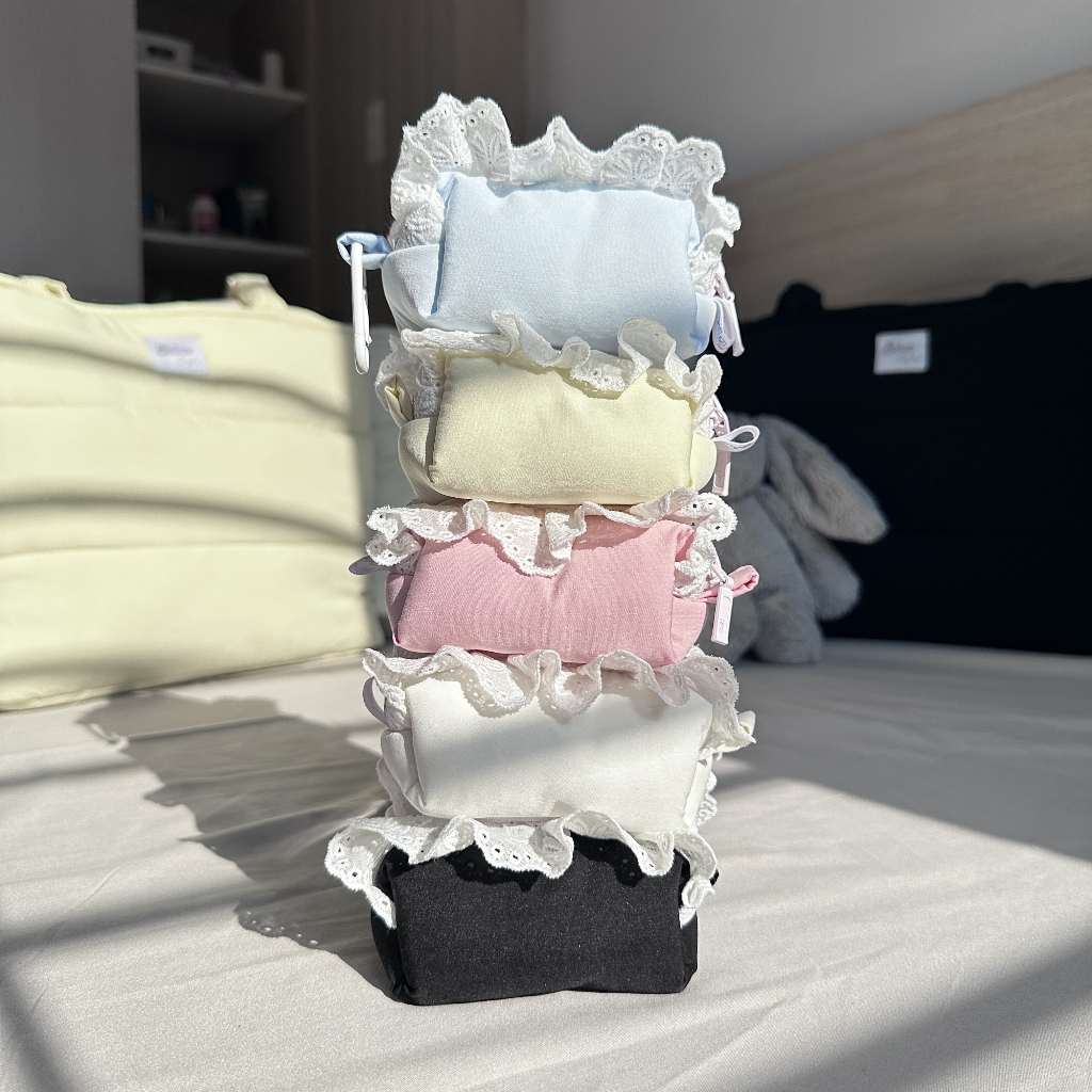 Mini Pouch - Túi vải chần bông mini màu pastel | Erina Byzhu
