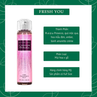A Thousand Wishes - Full Size Xịt Thơm Toàn Thân Bath & Body Works (Body Mist, Lotion, Sữa tắm) - fresh you