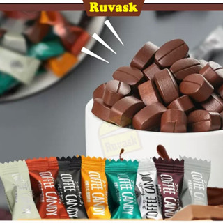 Kẹo Cafe Không Đường Candy Pamiriter Nguyên Chất Mix 8 Vị - Kẹo Cà Phê Viên Nén Không Đường Đài Loan - Kẹo Coffee Ruvask