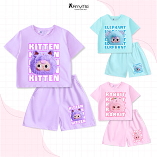 Bộ bé gái Baby Three Amymei, áo croptop, cotton xuất dư thoáng mát, cho bé 14-50kg BOBGCROPTOP_BABY1