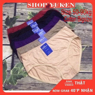 ♥️ [ Bigsize 40-90kg ]Quần Lót Cotton Lưng cao Big Size , Quần lót trơn cạp cao thoải mái cho chị em và người lớn tuổi