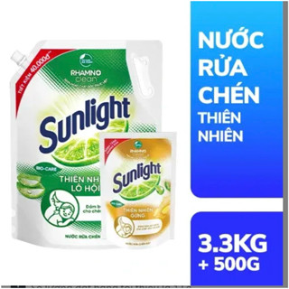 túi Nước Rửa Chén Bát Sunlight Thiên Nhiên Gừng / chanh / trà xanh / thiên nhiên Túi 3.3kg