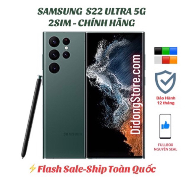 Điện thoại Samsung Galaxy S22 Ultra 5G 2sim Fullbox Nguyên Seal | Quốc tế chính hãng | BigBuy360 - bigbuy360.vn