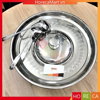 [INOX 304] NỒI LẨU SỐNG LẨU NÓN LẨU VÀNH, LẨU NHÚNG HẢI SẢN NHIỀU SIZE