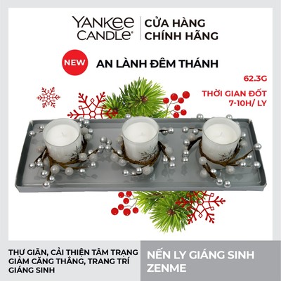 Nến Ly Giáng Sinh Zenme - An Lành Đêm Thánh (Set Trắng)