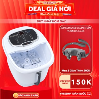 Bồn máy ngâm chân 6 con lăn massage tự động Serenelife SL12 của Nhà HT Beauty, Tự làm nước nóng thư giãn bàn chân