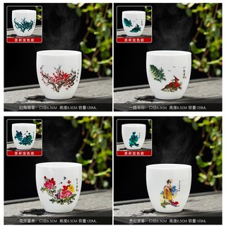 Chén Sứ Cảnh Đức Dùng Thưởng Trà Với Họa Tiết Đổi Màu Khi Gặp Nước Nóng Dung Tích 120 ml