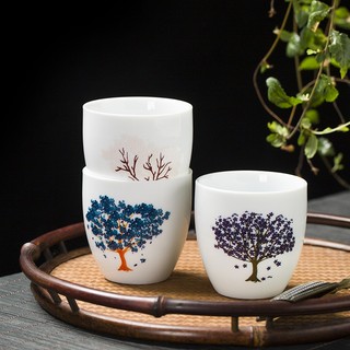 Chén Sứ Cảnh Đức Dùng Thưởng Trà Với Họa Tiết Đổi Màu Khi Gặp Nước Nóng Dung Tích 120 ml