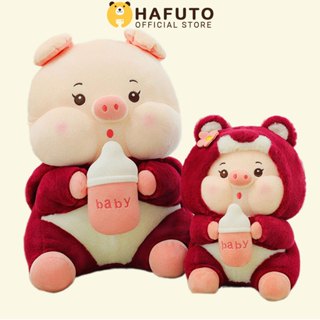  Gấu Bông Heo Cosplay Lotso Ôm Bình Sữa Cao Cấp Hafuto Món Quà Tặng Đồ Chơi Thú Bông 