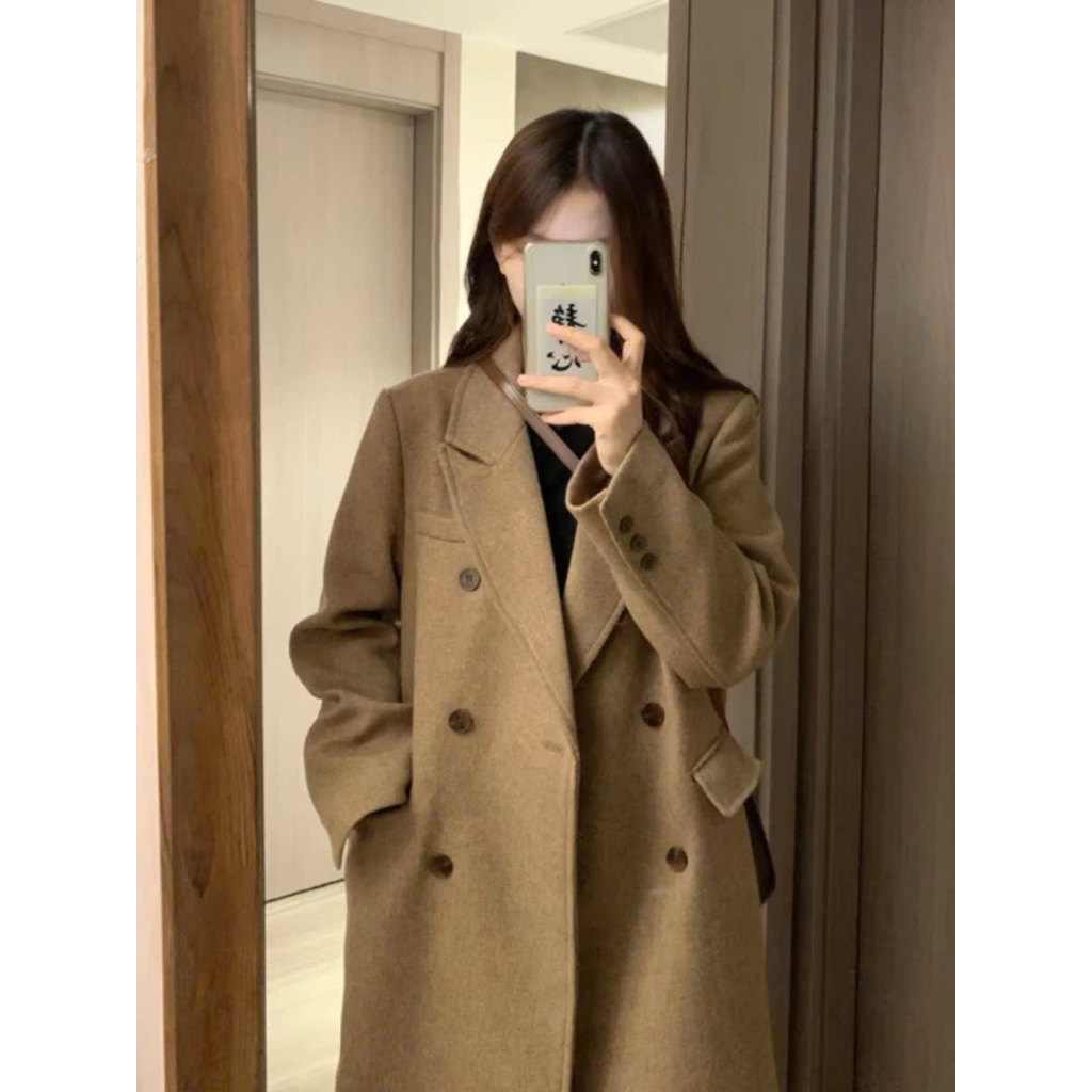 AD004 Áo dạ 6 khuy dán suông hàng QCCC full móc túi đựng