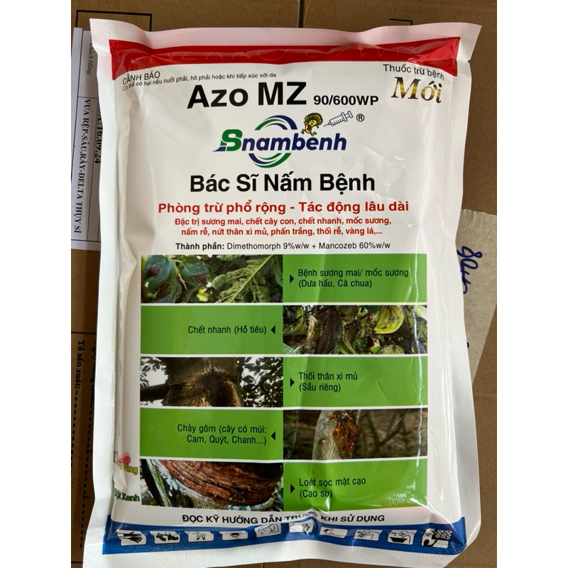 AZO MZ ( BÁC SĨ NẤM BÊNH) 90/600WP [ bột vàng]- Gói 1kg chuyên trừ benh hiệu quả cao
