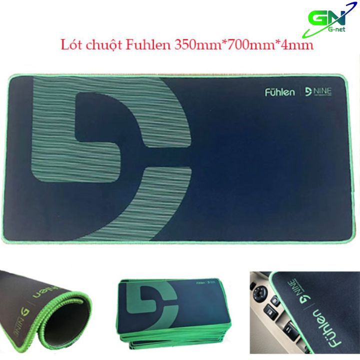 Bàn di chuột Fuhlen 300x700mm 350x700mm xịn dày 3 ly , Miếng lót chuột dài cho cả phím chuột , lót 7
