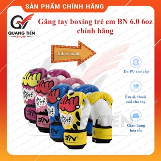 Găng tay boxing trẻ em BN 6.0 size 6oz mẫu 2025 cao cấp chính hãng