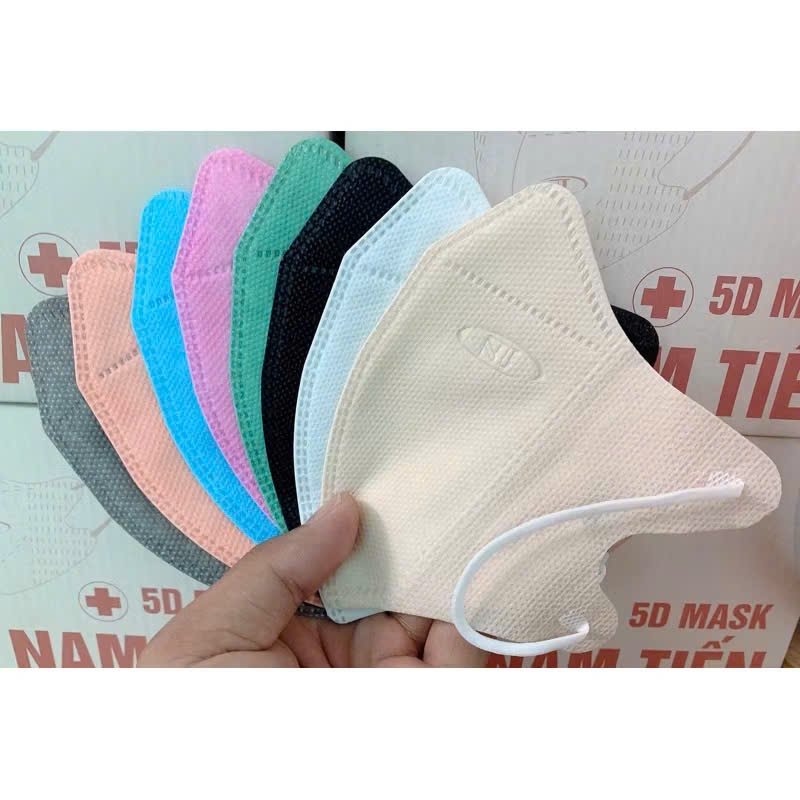 { Thùng 200 chiếc } khẩu trang 5D NAm Tiến khẩu trang 3 lớp kháng khuẩn 5d mask, hàng chính hãng
