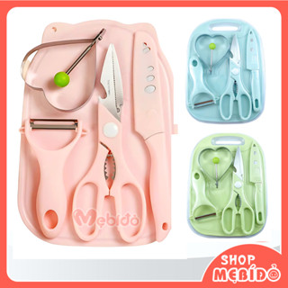 Bộ Dao Thớt Bào Chế Biến Ăn Dặm Cho Bé Hàng Loại 1 Thớt Dày - Shop Mẹ Bí Đỏ