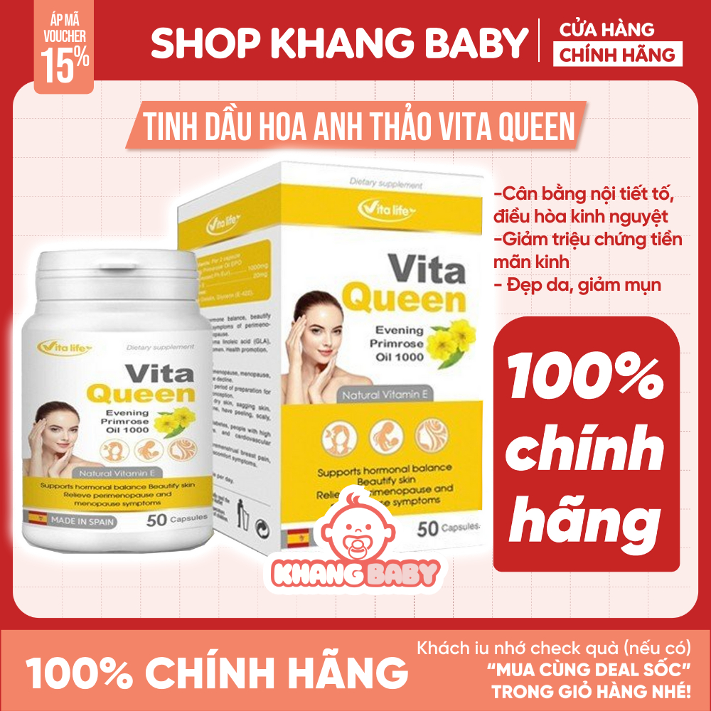 Tinh dầu hoa anh thảo Vita Queen - Shop Khang Baby