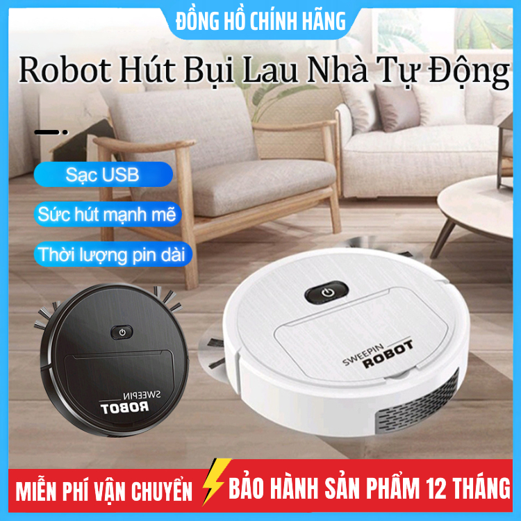 Robot Hút Bụi Lau Nhà Thông Minh SWEEPIN, ROBOT Hút Bụi Thông Minh Tự Động Cho Gia Đình Hot New New