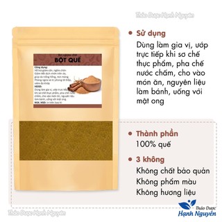 Bột quế nguyên chất 100g, mịn, thơm, làm bánh, làm gia vị, pha trà, xông nhà, khử mùi
