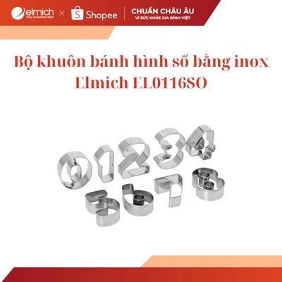 Bộ khuôn bánh hình số bằng inox Elmich EL0116SO