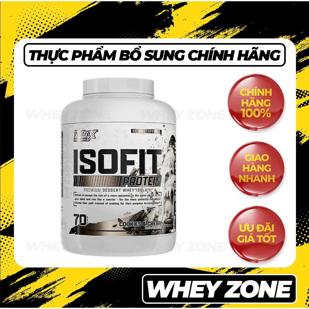 Nutrex Whey Isofit Sữa Tăng Cơ Whey Protein Isolate - Nutrex Iso Fit, Tăng Cơ Nhanh hiệu quả  -  5 l