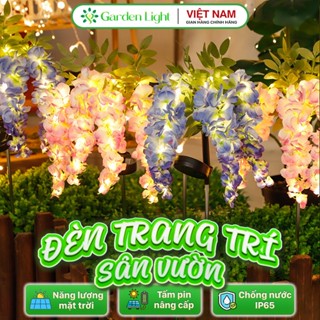 Đèn Trang Trí Năng Lượng Mặt Trời Hoa Tử Đằng Màu Tím - Trắng Hồng, Chống Nước, Sử Dụng 10 Năm - DA3038