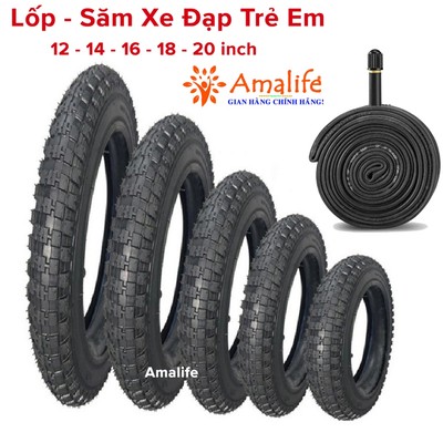 Săm Lốp Xe Đạp Trẻ Em Rộng 2.125inch Đủ Cỡ 12 14 16 18 20 inch Cao Su Tự Nhiên Chính Hãng Amalife
