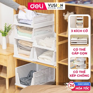 Kệ Ngăn Kéo Nhựa Phân Chia Tủ Quần Áo DELI Khay Ngăn Kéo Đa Năng Đựng Quần Áo Vật Dụng