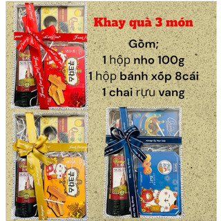 khay quà Tết 3 món