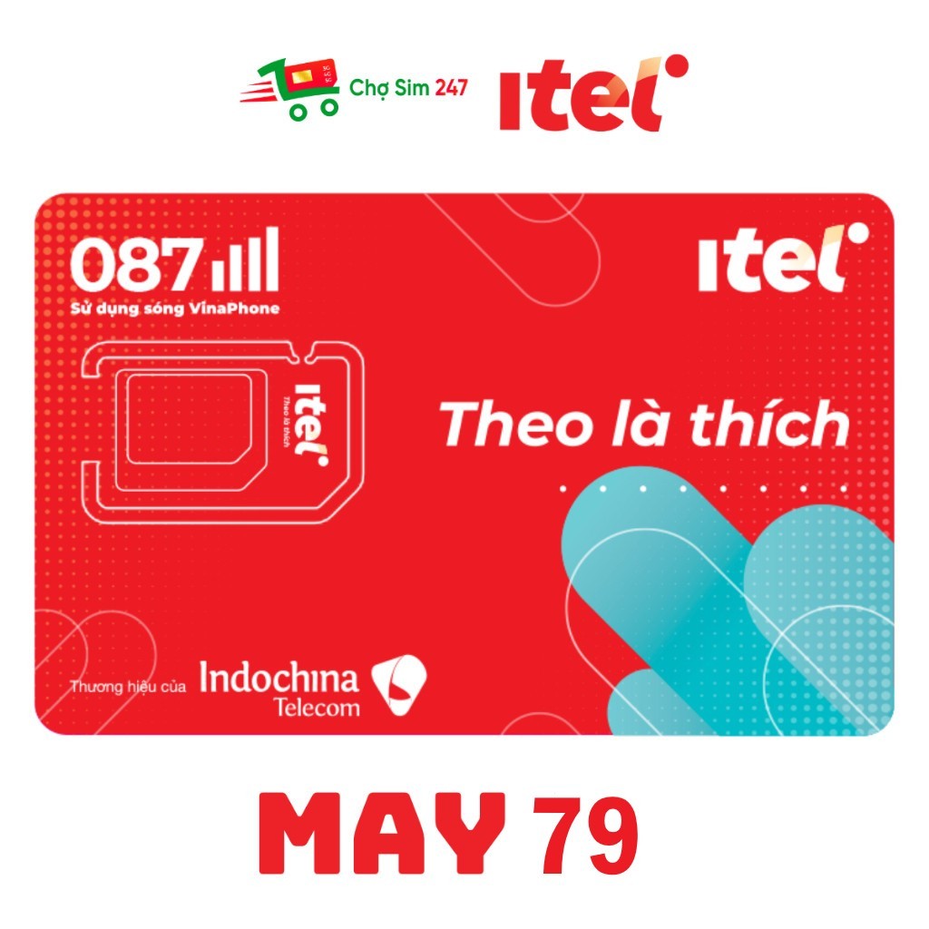 Sim Itelecom Vinaphone V79 Miễn Phí Data 90GB/Tháng Sử dụng tẹt Ga Giá Cực rẻ