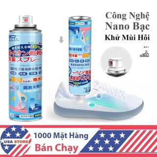   Loại 1 Chuẩn  Chai Xịt Khử Mùi Giày Dép NaNo Bạc T1 - Bình Sịt Khử Mùi Hôi Chân - Tất Nam Nữ 