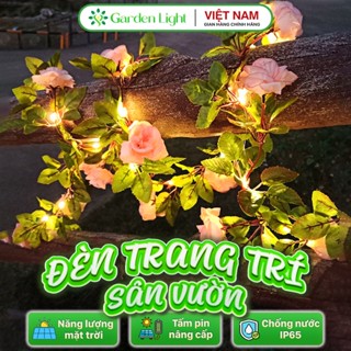 Đèn Trang Trí Năng Lượng Mặt Trời Dây Hoa Hồng, Chiều Dài 7M, 50 Bóng LED, Thắp Sáng Khu Vườn - DA3046
