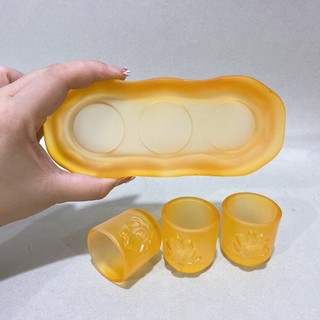 Án Ba Ly Nước Thờ Cúng Lưu Ly Vàng
