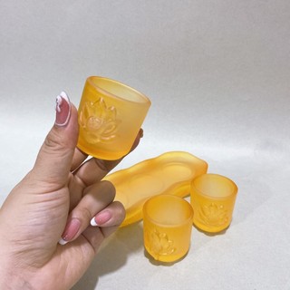 Án Ba Ly Nước Thờ Cúng Lưu Ly Vàng