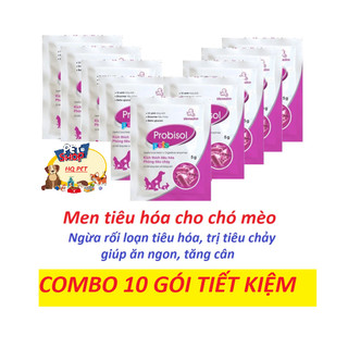  Combo 10 Gói Men Tiêu Hóa Probisol Pets Vemedim - Ngừa Tiêu Chảy Cho Chó Mèo Thỏ 