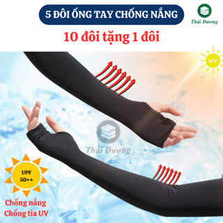Combo 5 đôi, 10 đôi ống tay, găng tay chống nắng, chống tia UV, bảo vệ tay, chất thun co giãn 4 chiều, thoáng mát