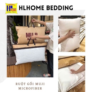 Ruột gối nằm Muji microfiber cao cấp kích thước 50-70 tiêu chuẩn kèm túi( giá 2 cái ) HL1
