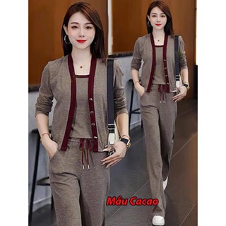 B3 Bộ đồ nữ trung niên thu đông cao cấp thanh lịch tôn dáng NANA