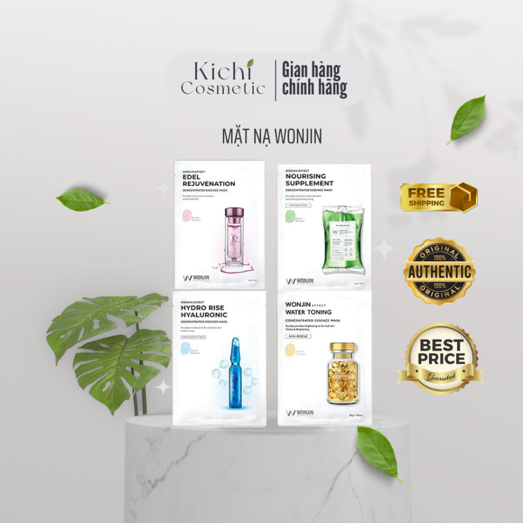 Mask Wonjin Effect xanh dương, xanh lá, vàng, hồng mặt nạ wonjin